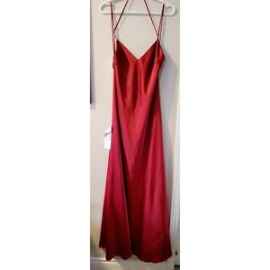 BCBGMaxAzria Red Sleeveless Maxi Dress for Weddings